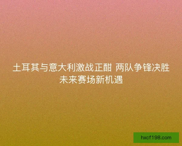 土耳其与意大利激战正酣 两队争锋决胜未来赛场新机遇